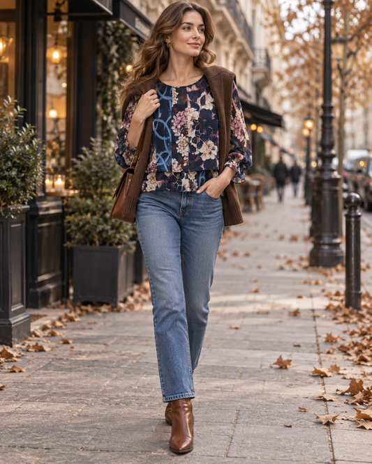 Blusa in chiffon