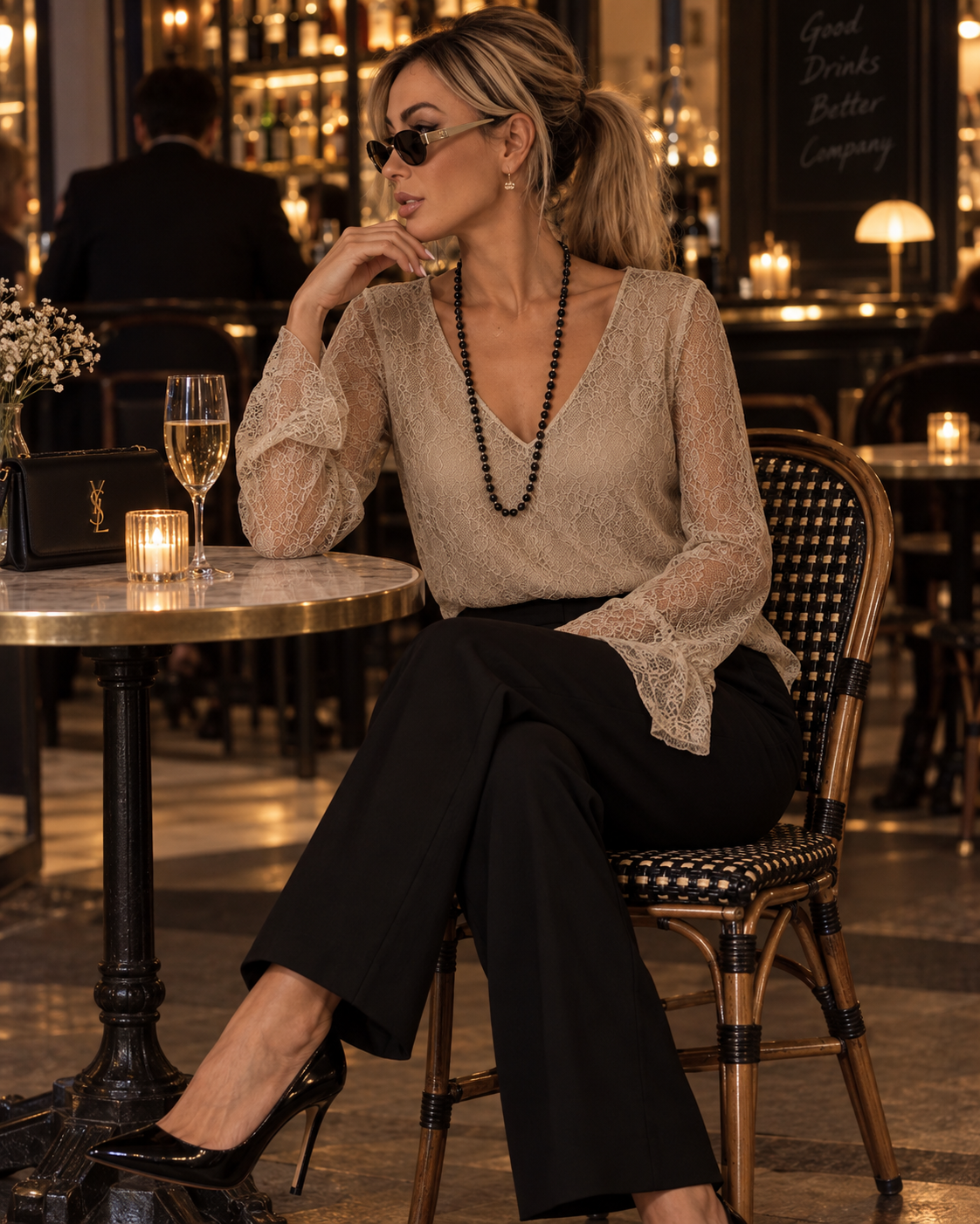 Maglietta in pizzo