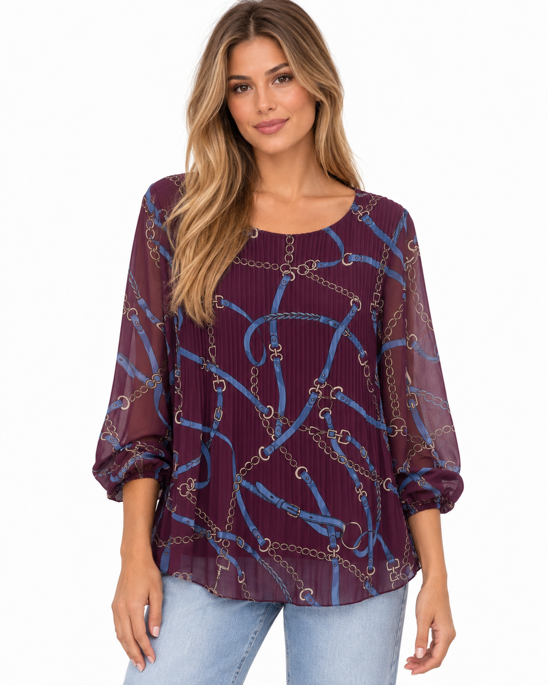Blusa plissettata