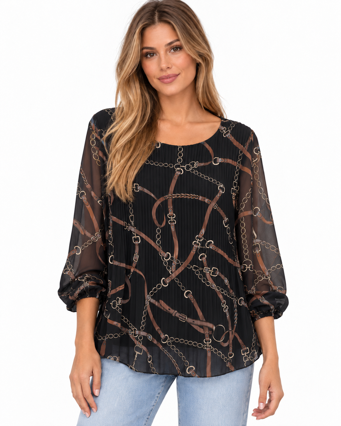 Blusa plissettata