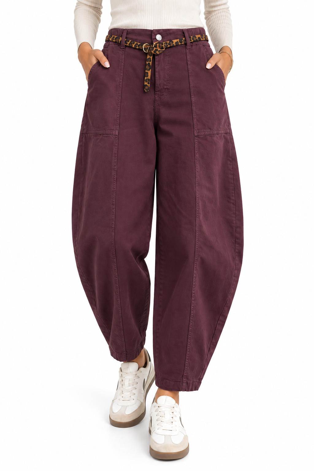Pantalone in cotone a ovetto
