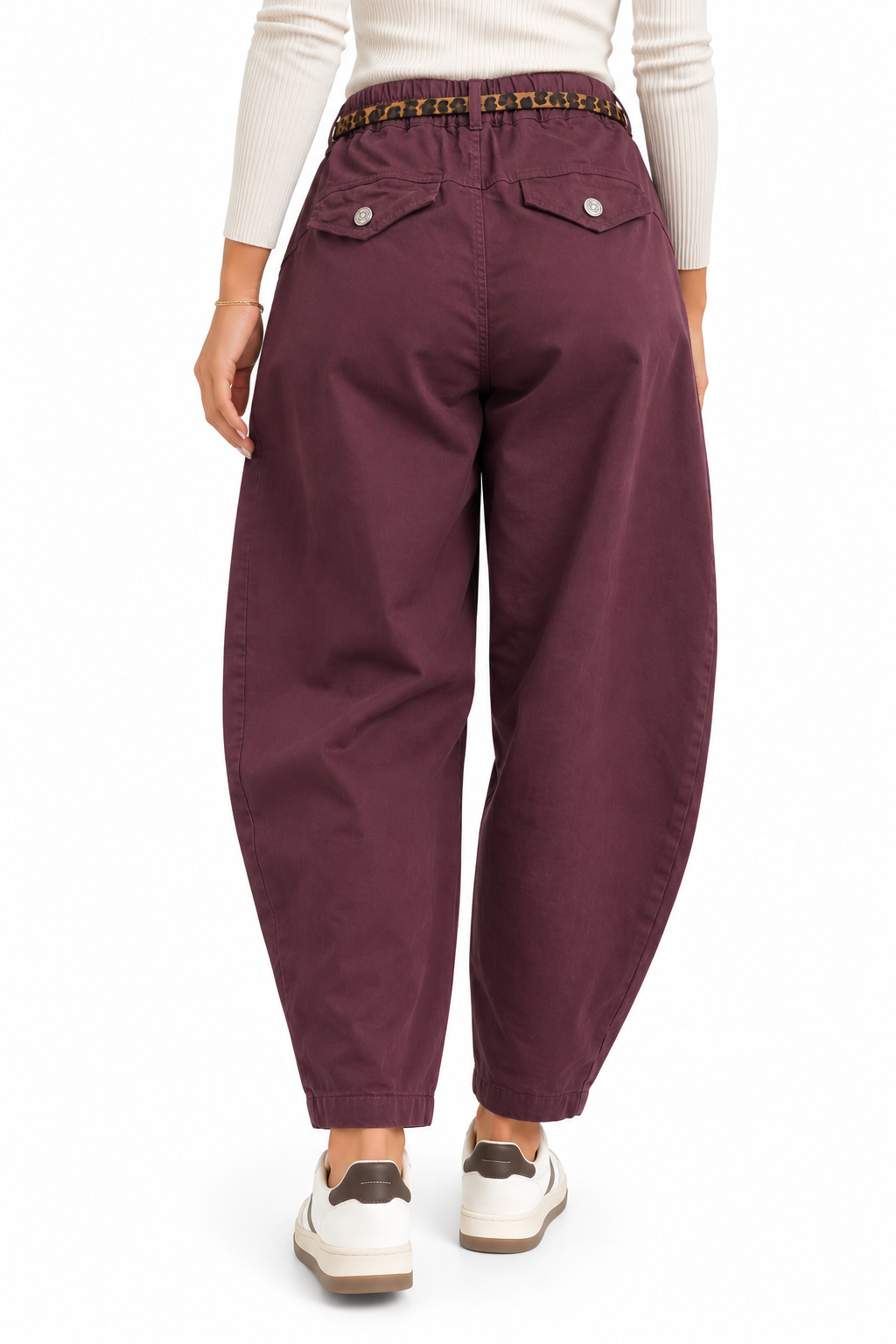 Pantalone in cotone a ovetto