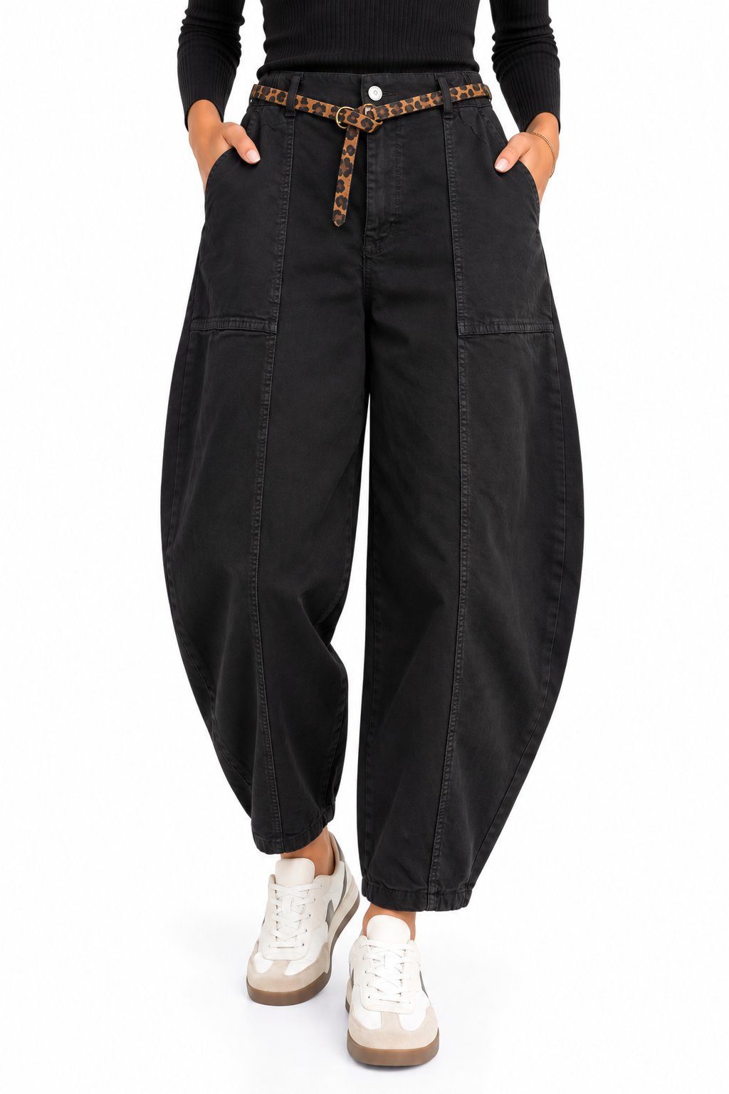 Pantalone in cotone a ovetto