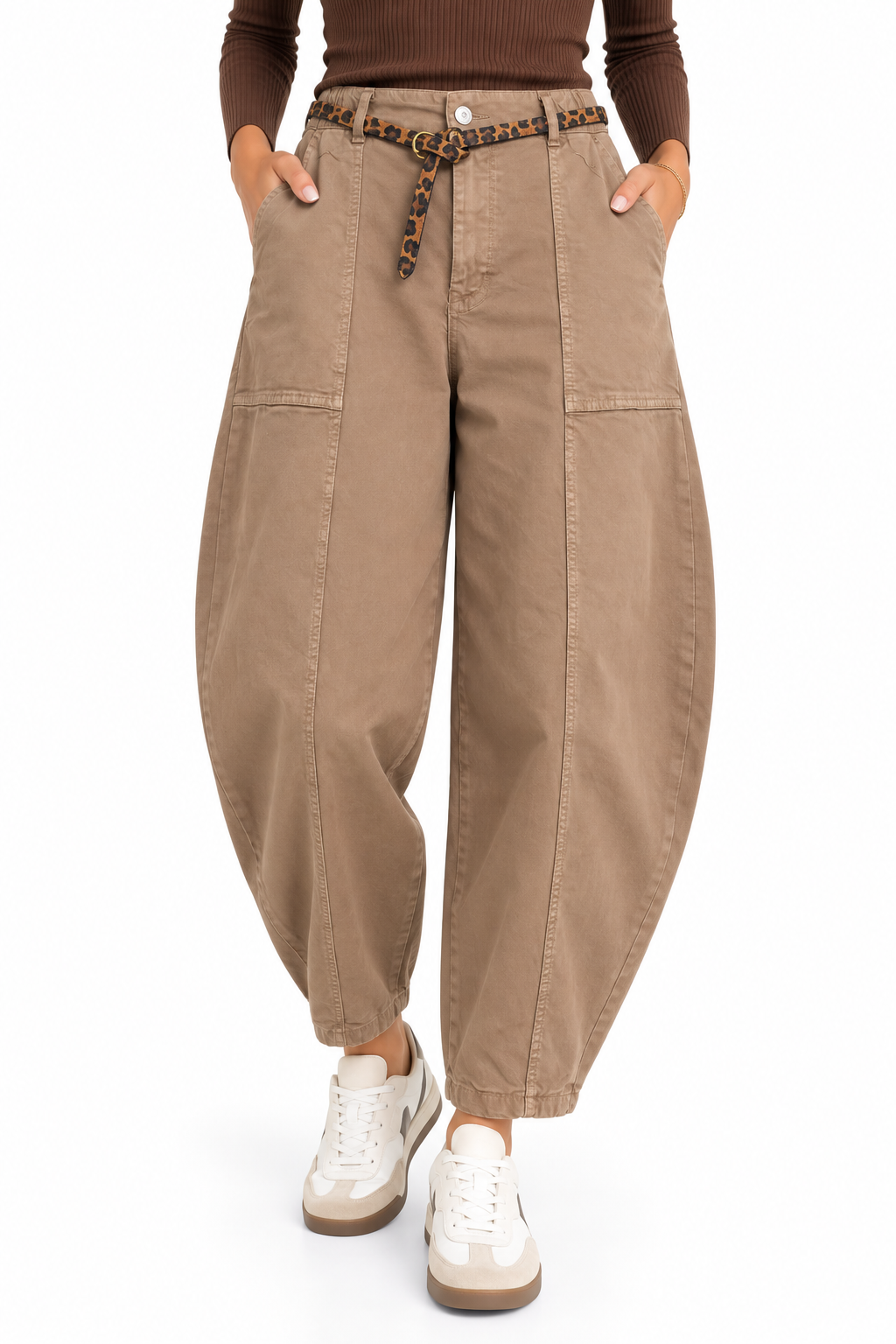 Pantalone in cotone a ovetto