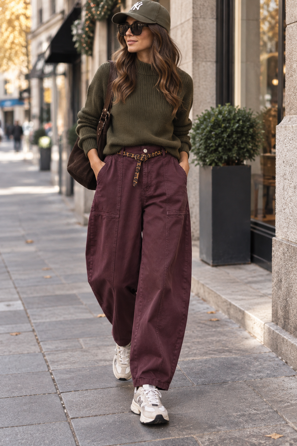 Pantalone in cotone a ovetto