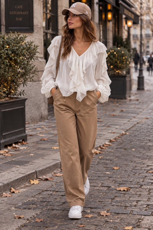 Blusa con rouches