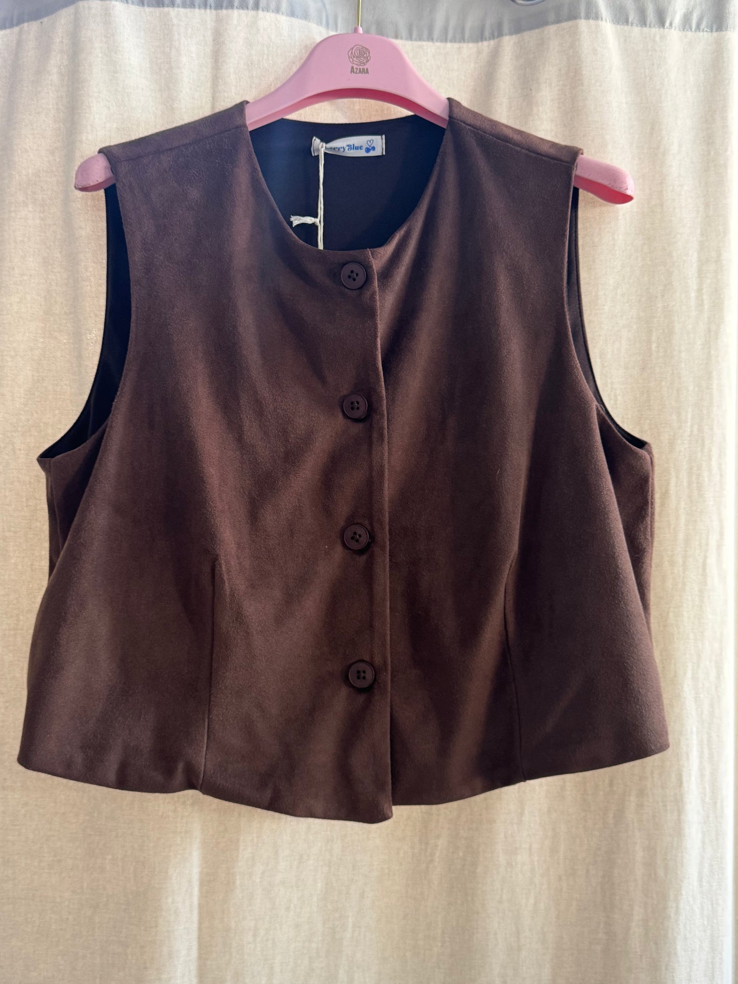 Gilet scamosciato
