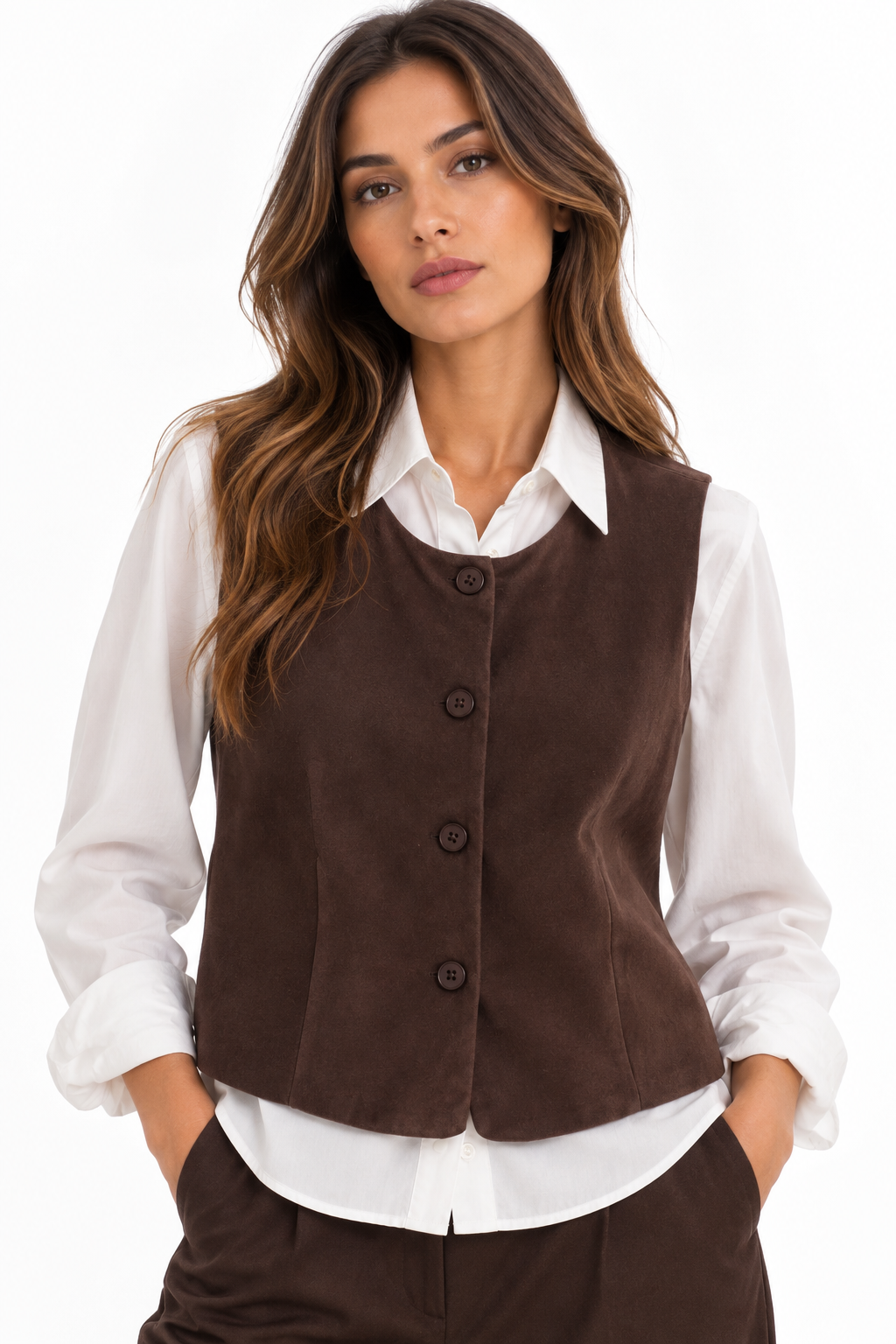 Gilet scamosciato