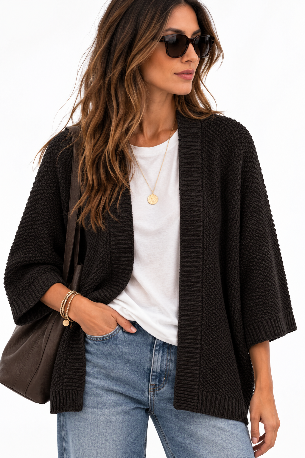 Cardigan sciallato