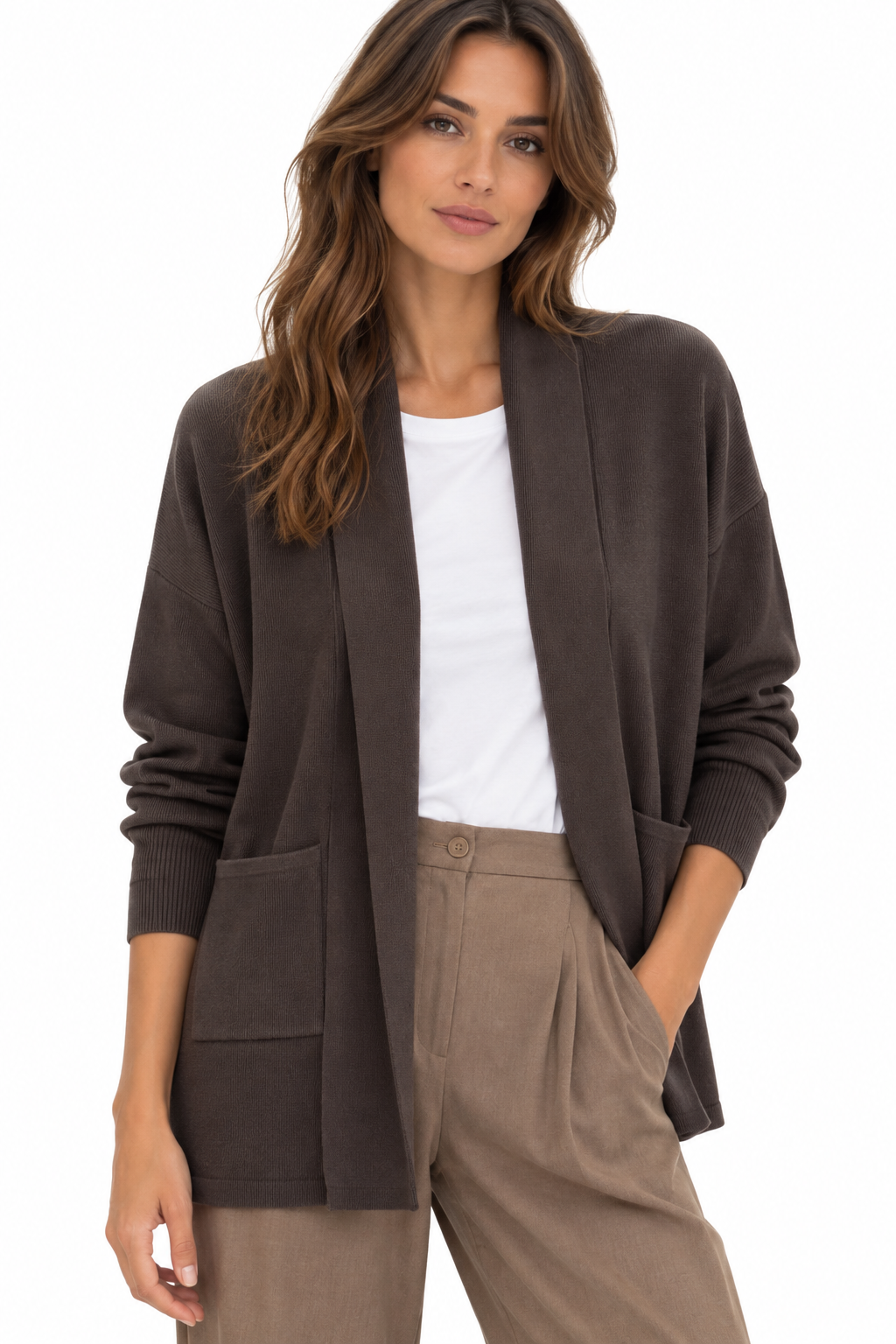 Cardigan sciallato