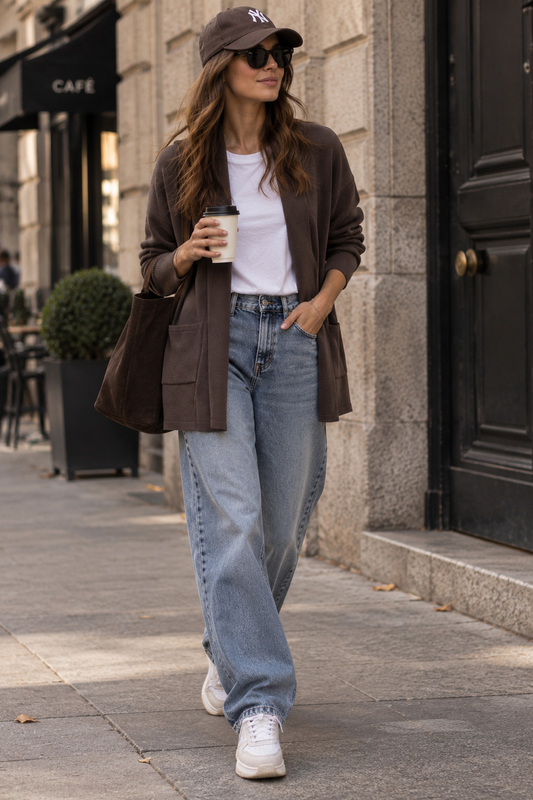 Cardigan sciallato