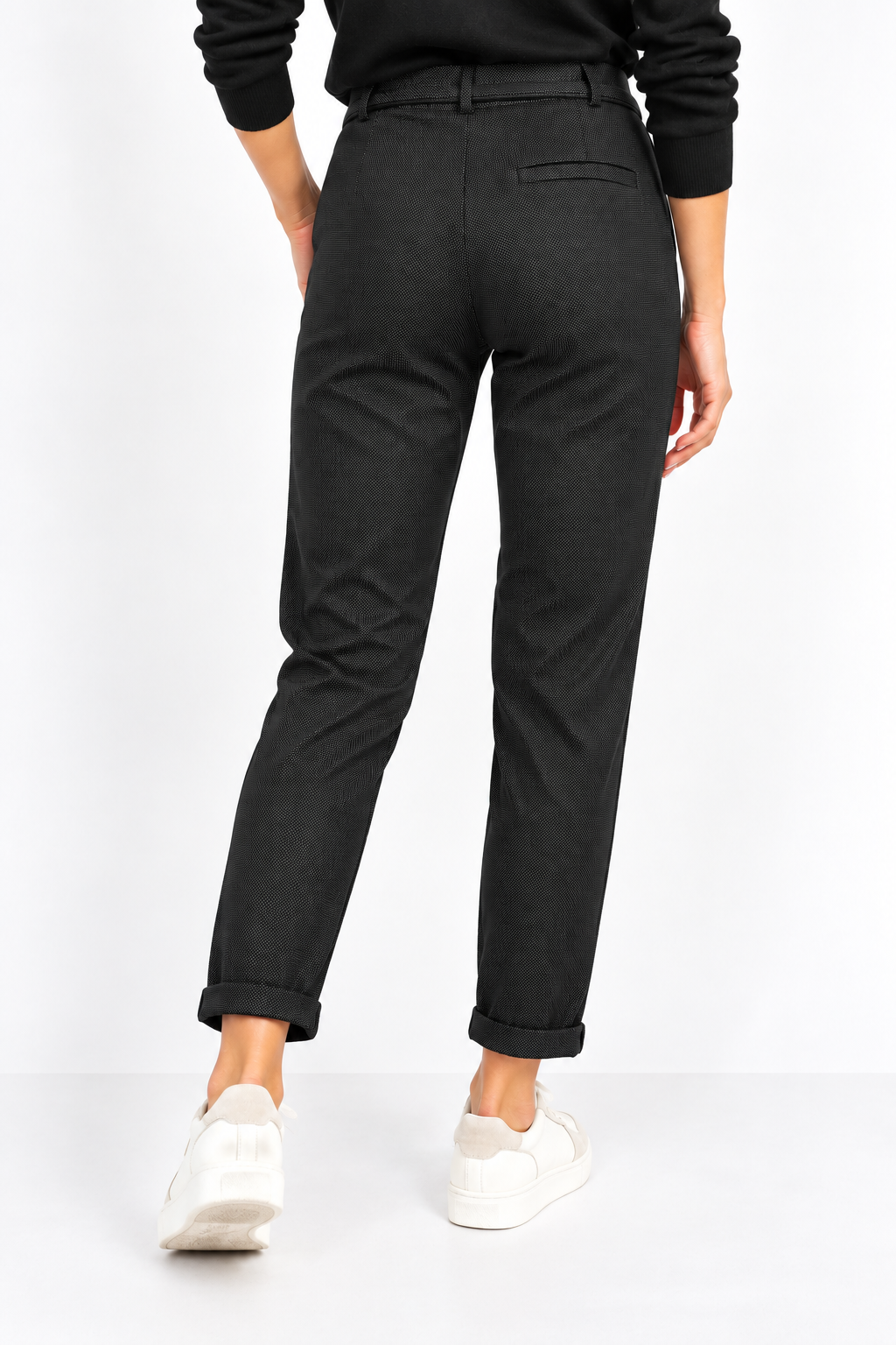 Pantalone Slim fit  a micro pois