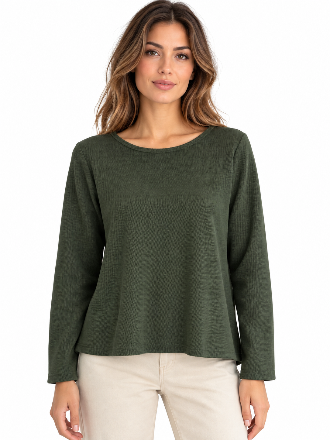 Maglia in viscosa con bottoni posteriori