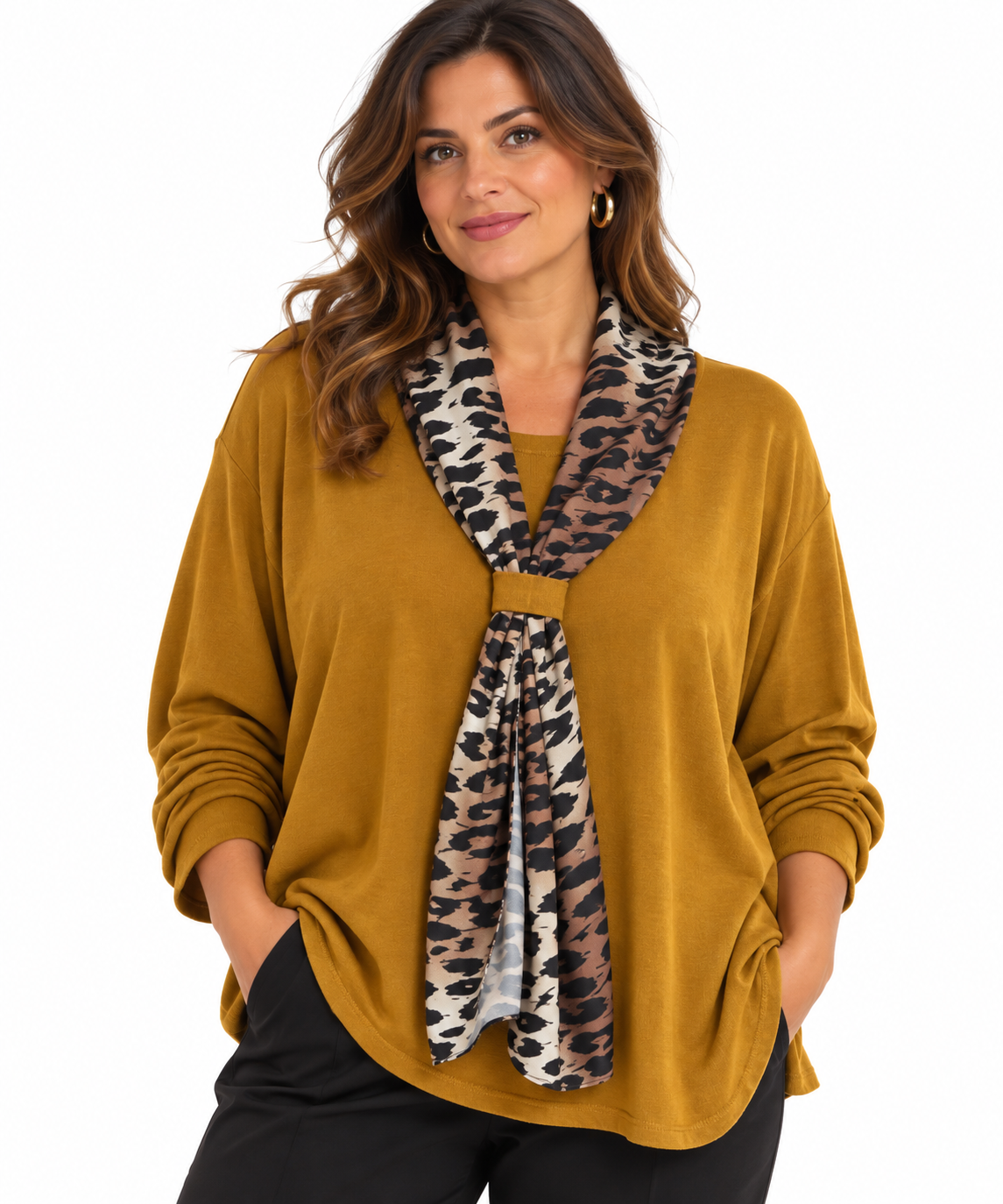 Maglia over con foulard