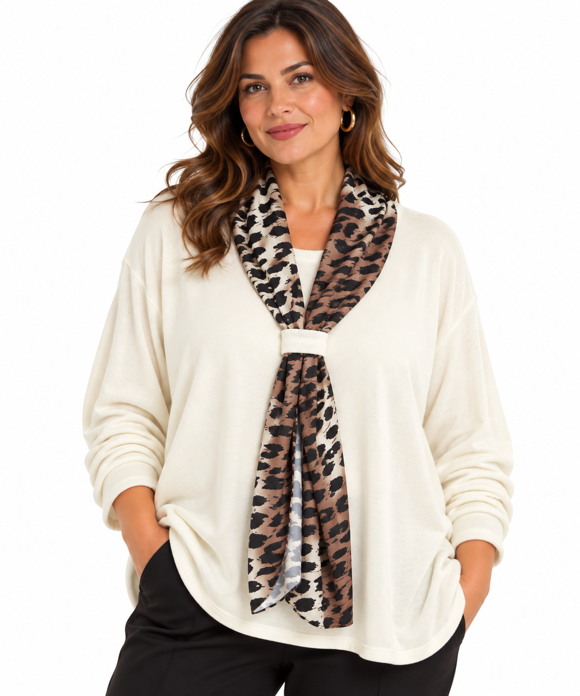 Maglia over con foulard