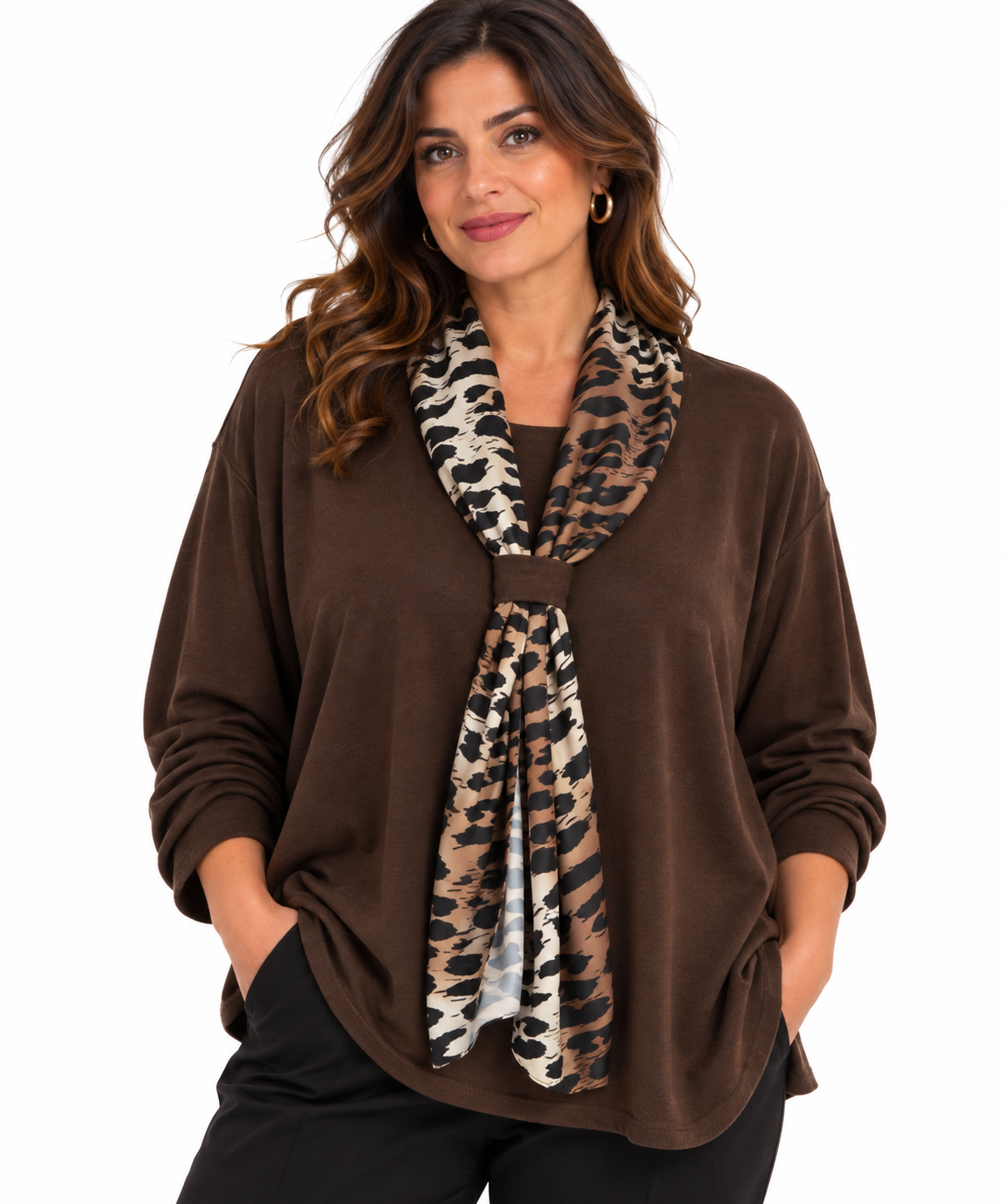Maglia over con foulard