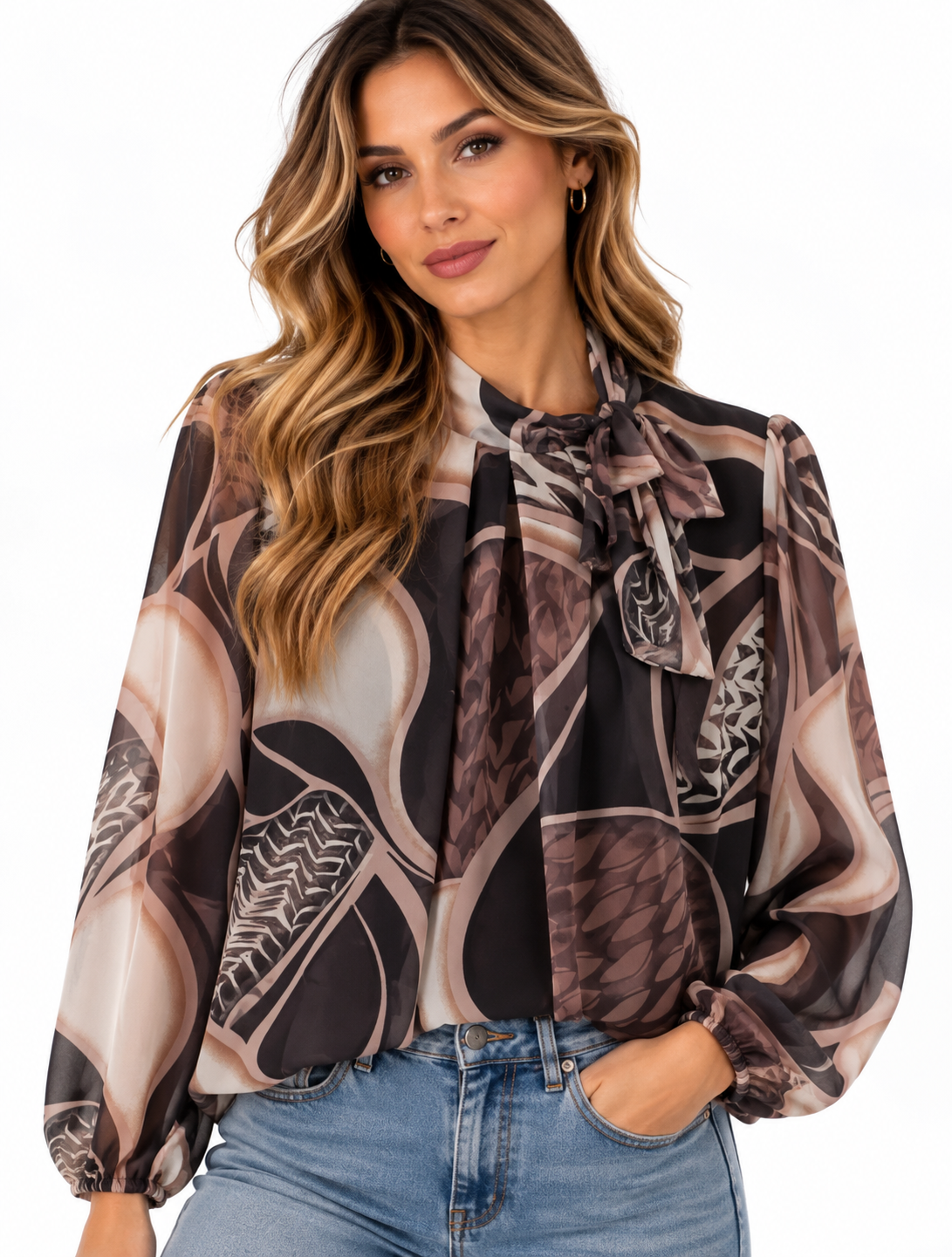 Blusa con nodo fantasia