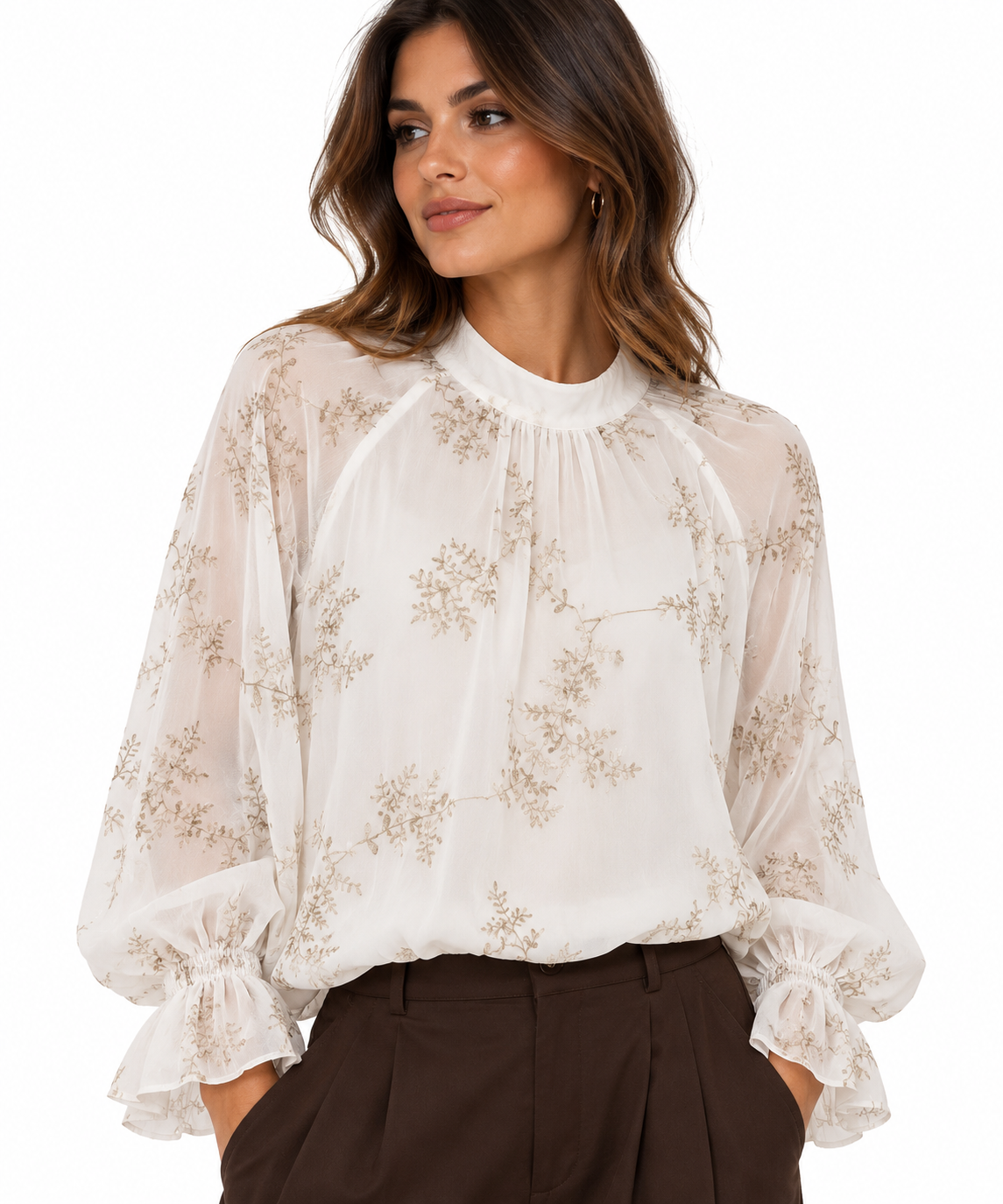 Blusa con ricami