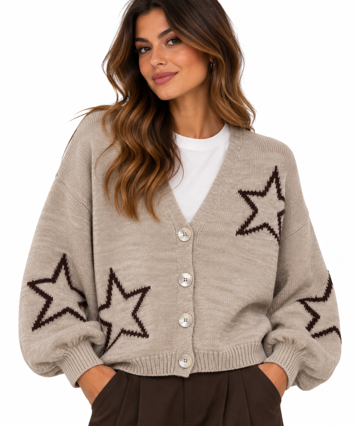 Cardigan con stelle
