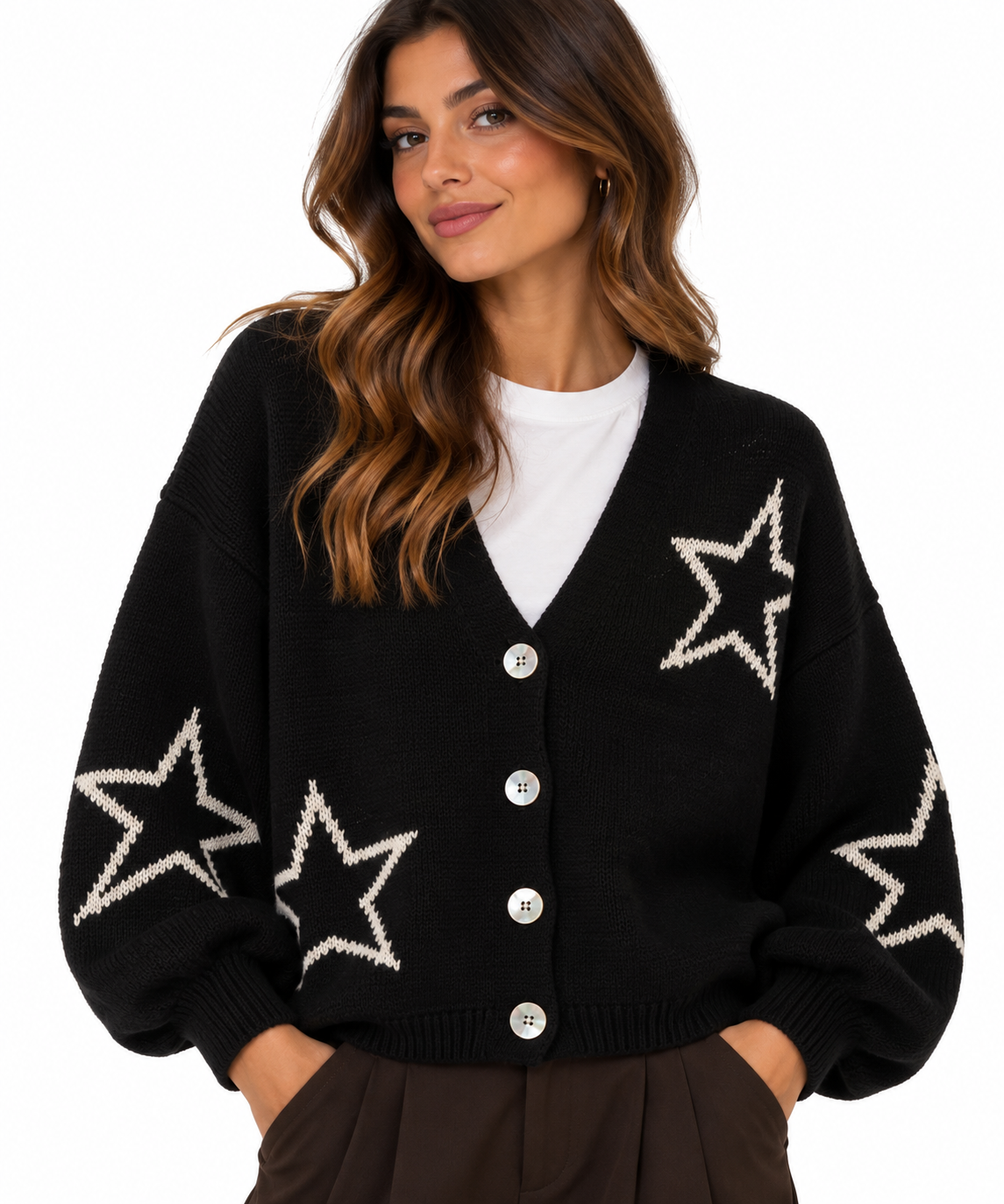 Cardigan con stelle