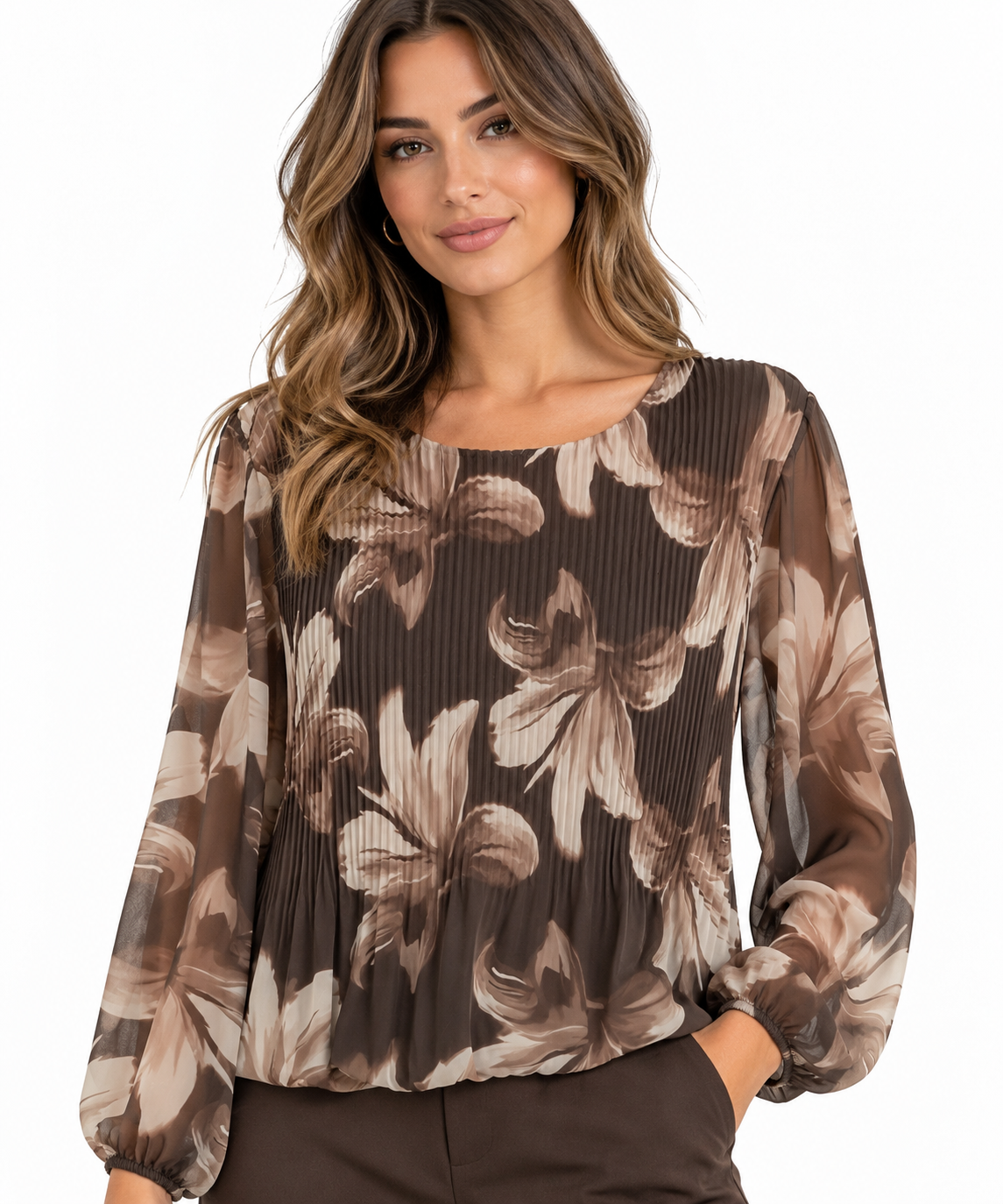Blusa plissettata