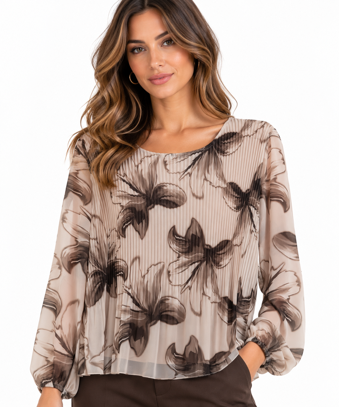 Blusa plissettata