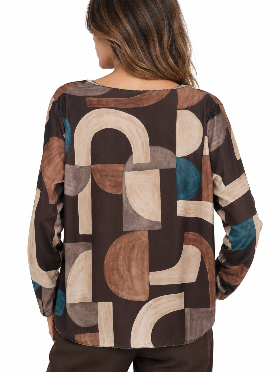 Maglia in viscosa fantasia geometrica