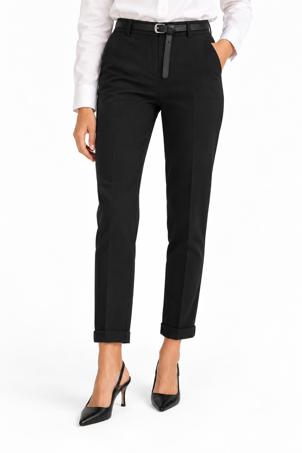 Pantalone slim fit punto milano