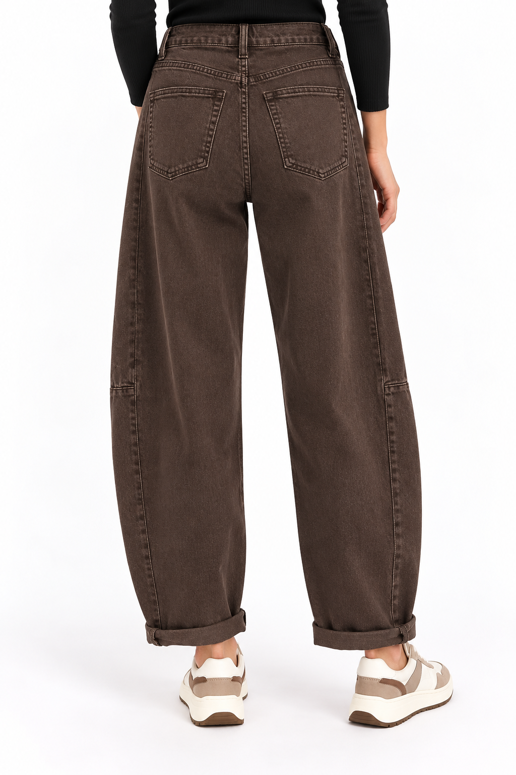 Jeans Barrel fit marrone