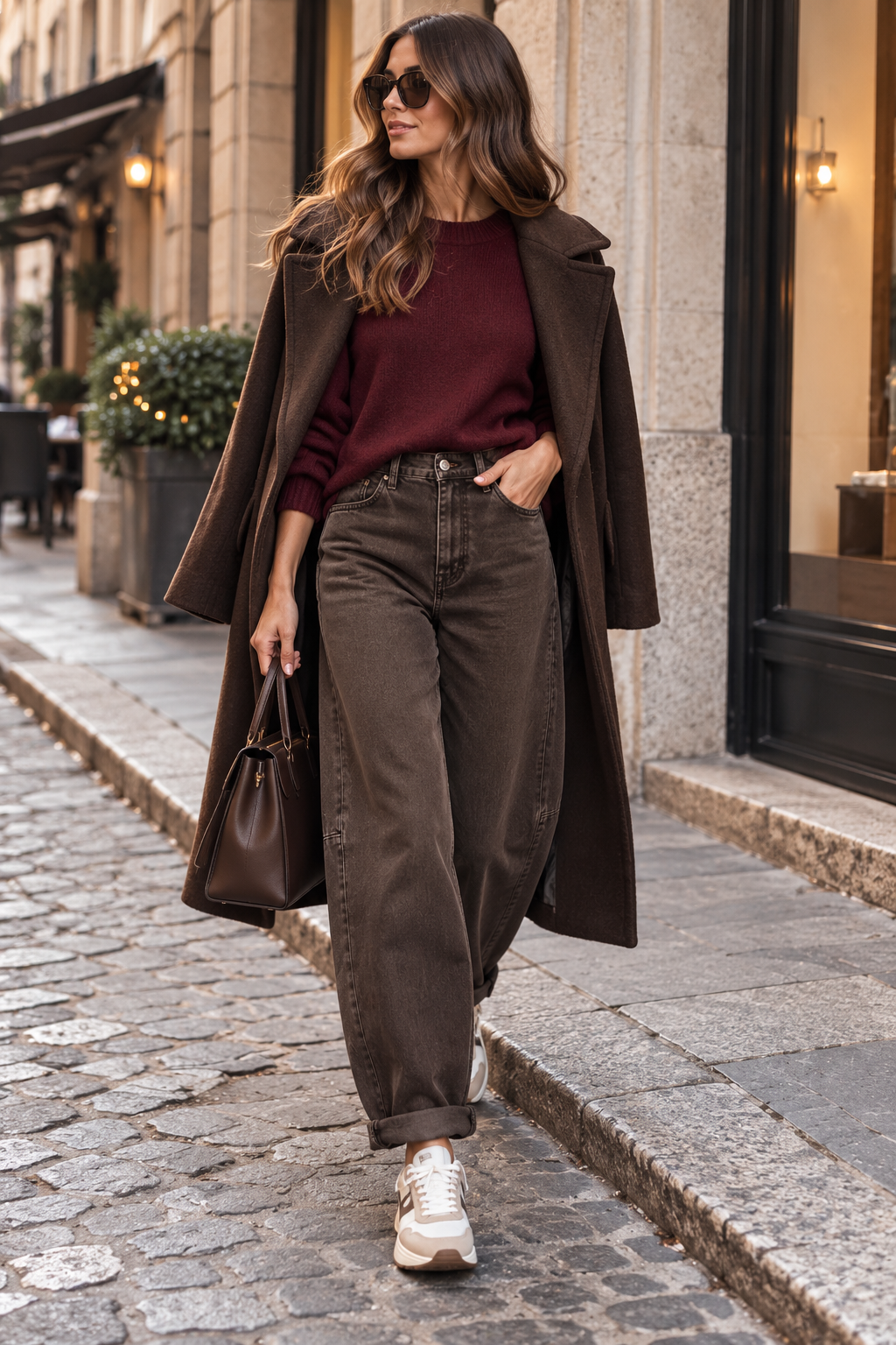 Jeans Barrel fit marrone