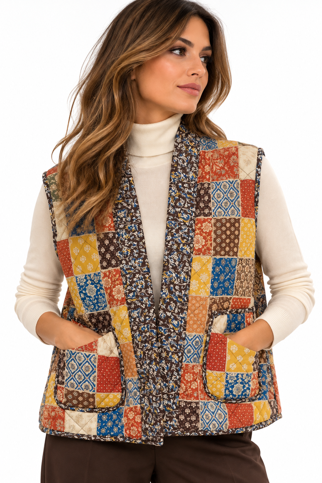Gilet trapuntato boho