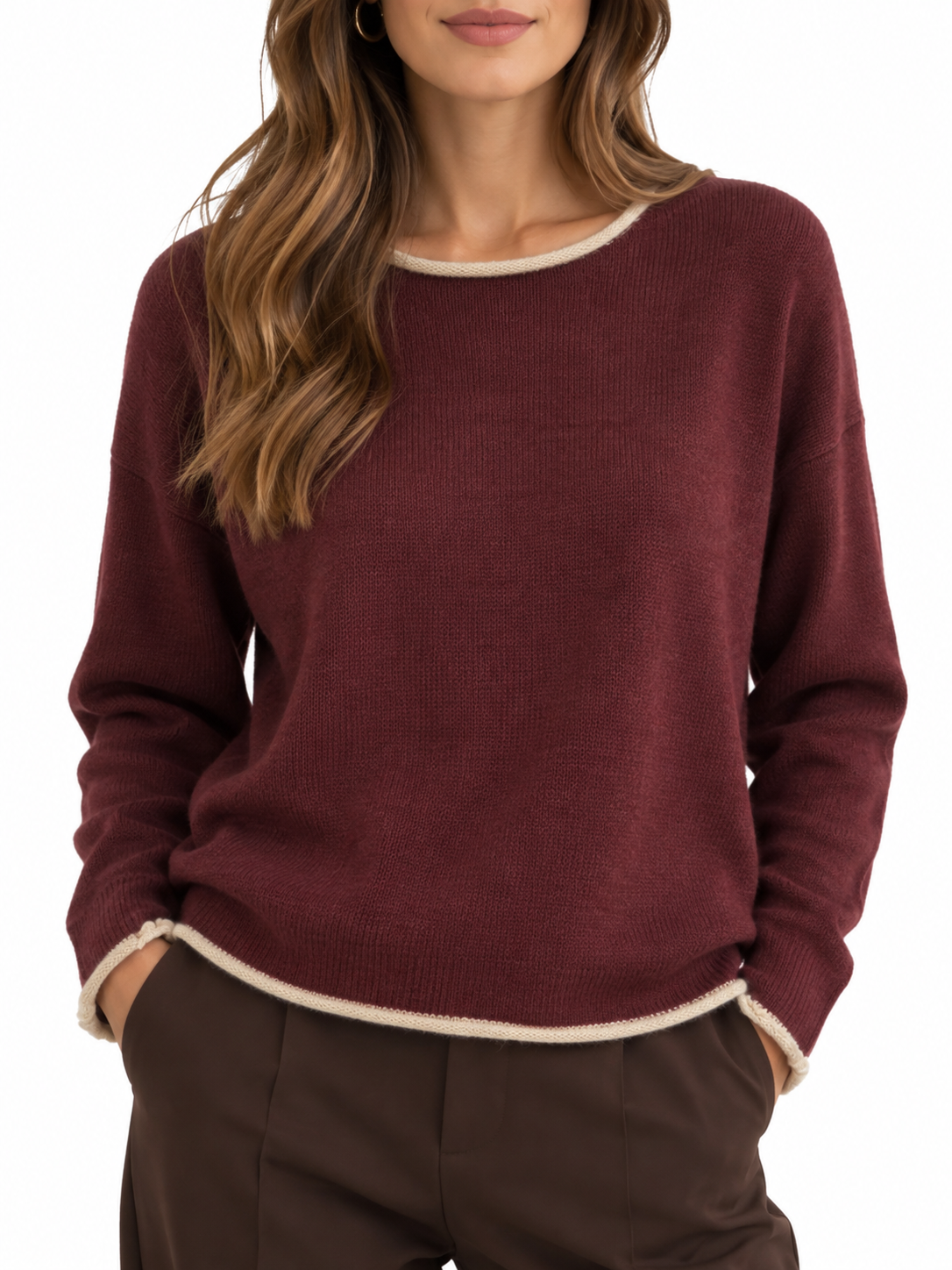 Maglia con bordo a contrasto