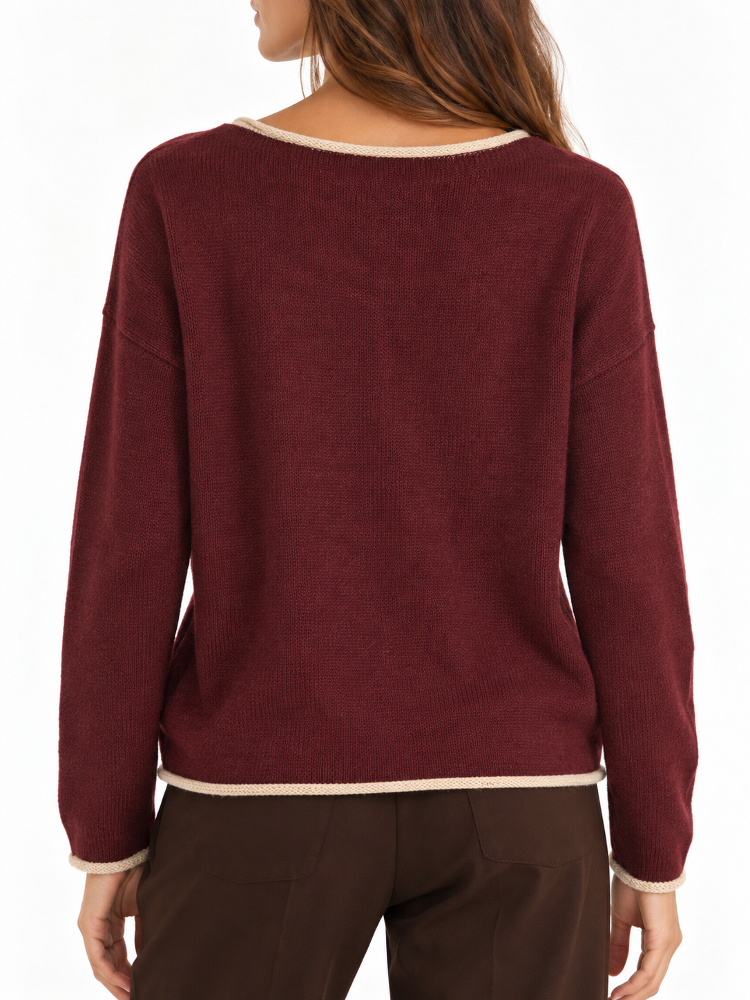 Maglia con bordo a contrasto