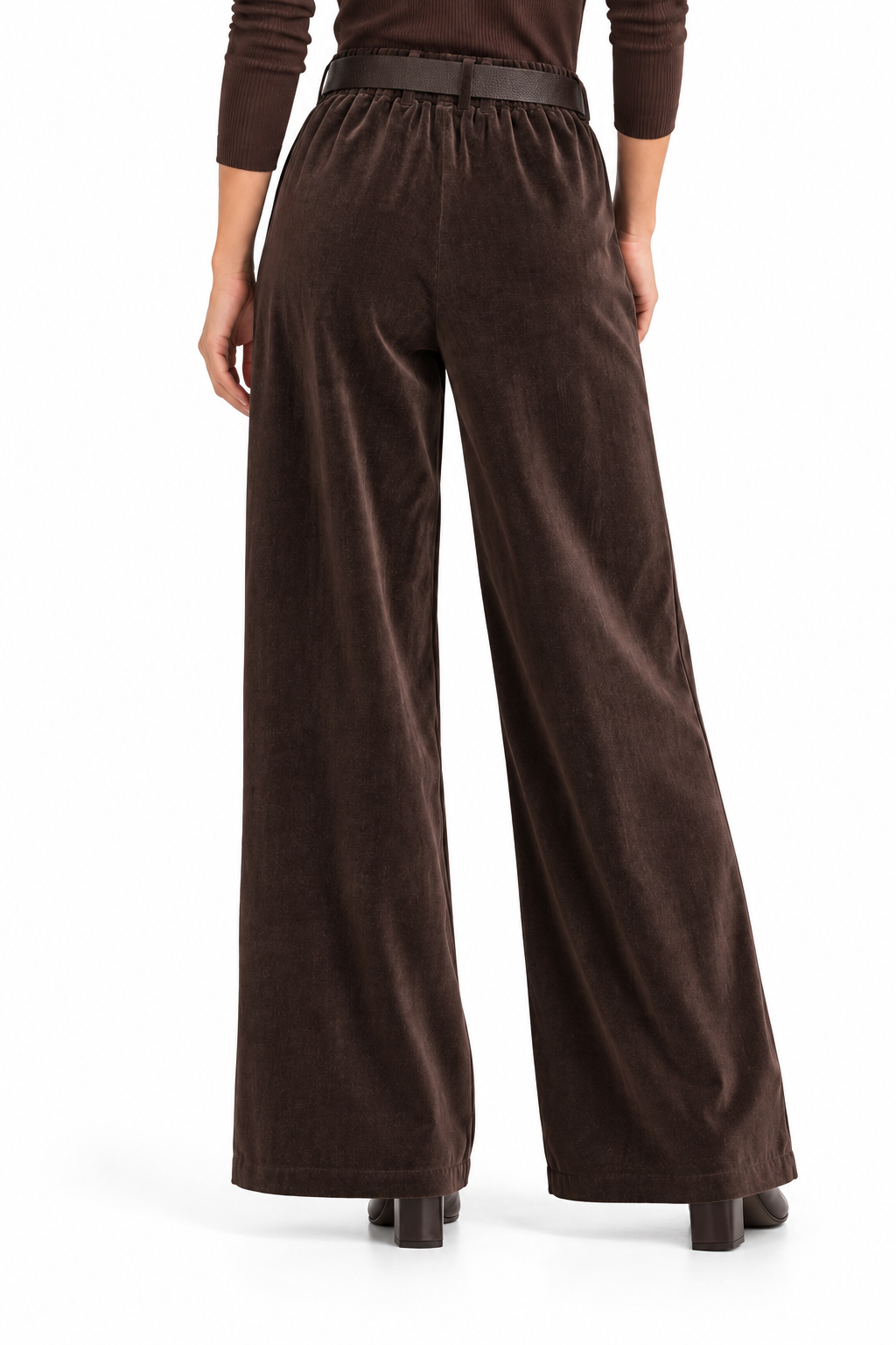 Pantalone palazzo effetto velluto