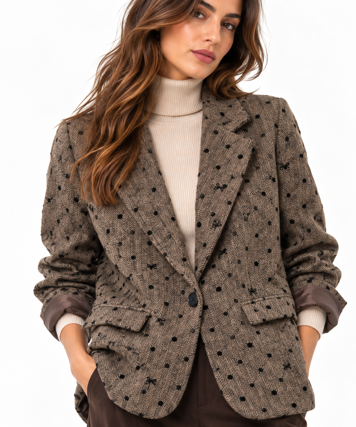 Blazer over spigato