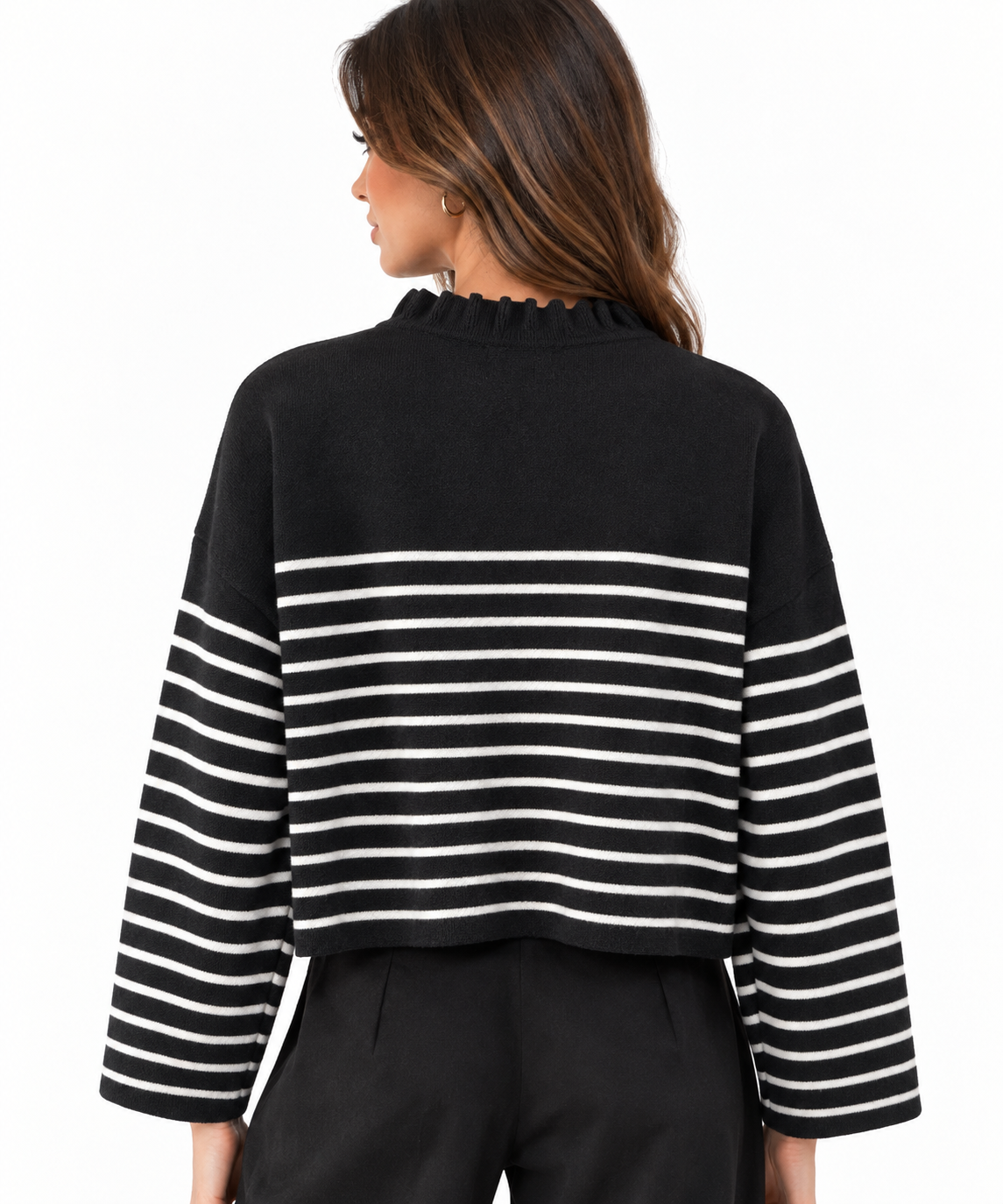 Maglia a righe cropped