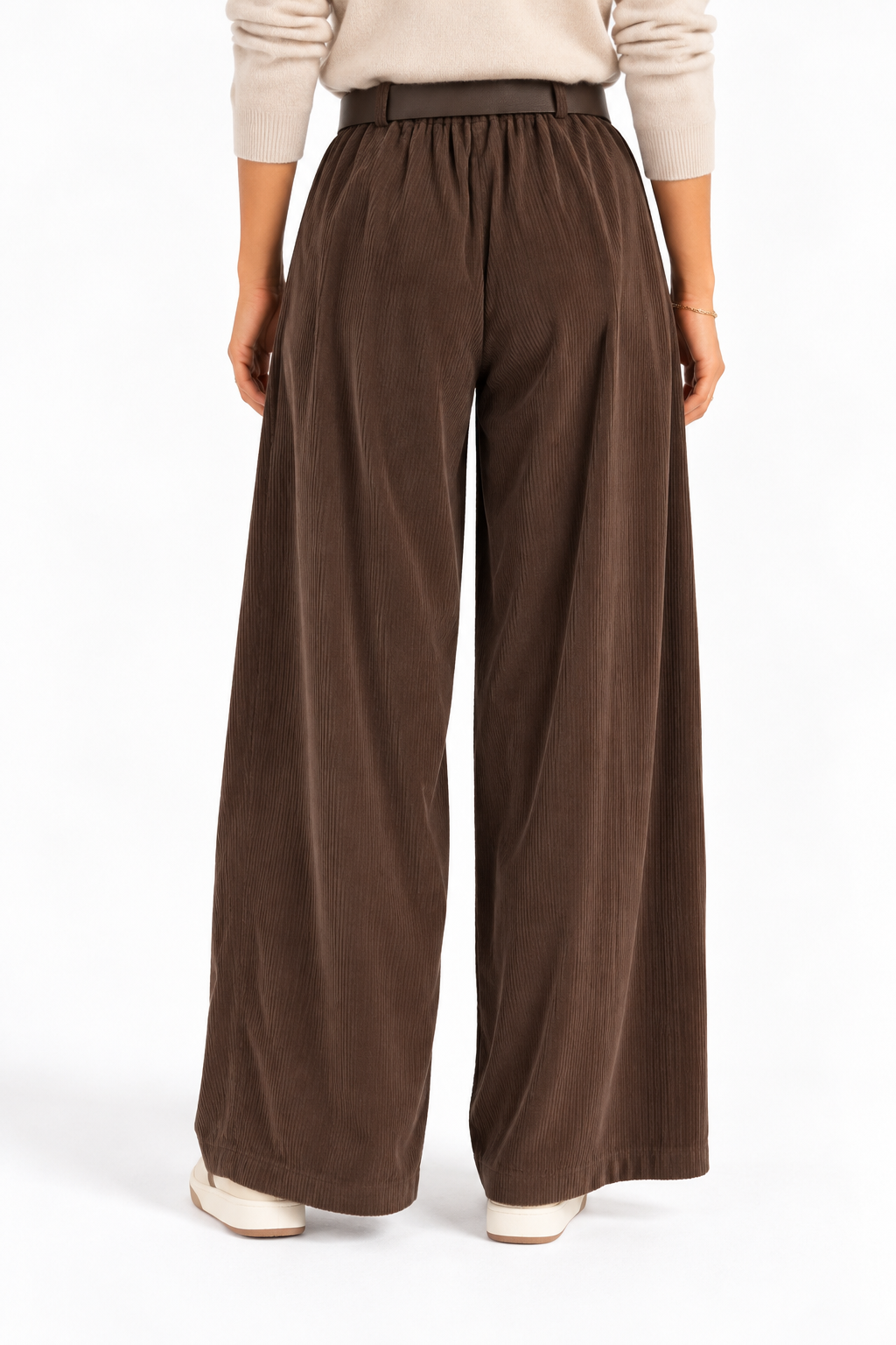 Pantalone a palazzo in velluto a coste