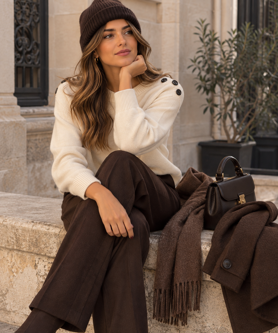 Maglia con bottoni sulle spalle