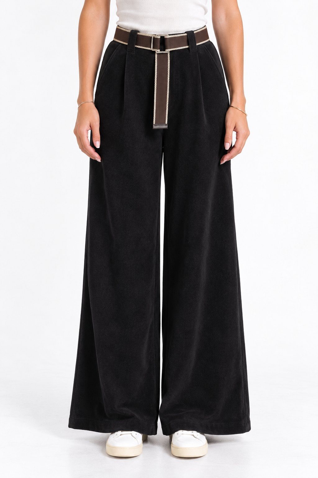 Pantalone a palazzo in velluto