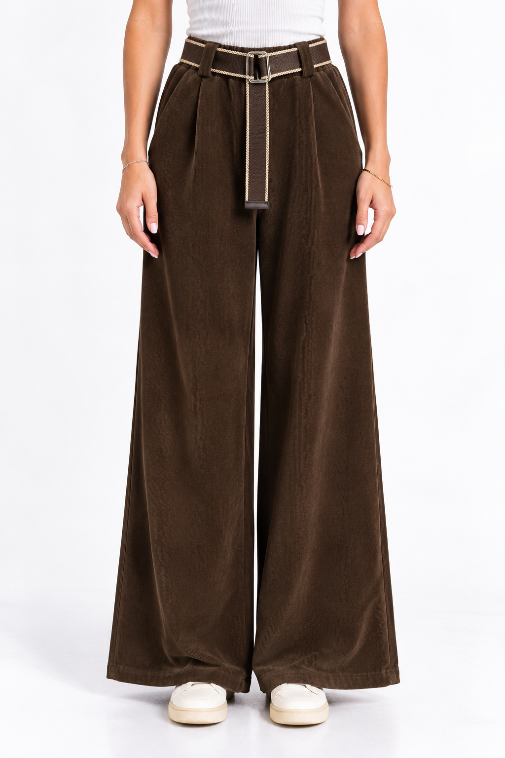 Pantalone a palazzo in velluto