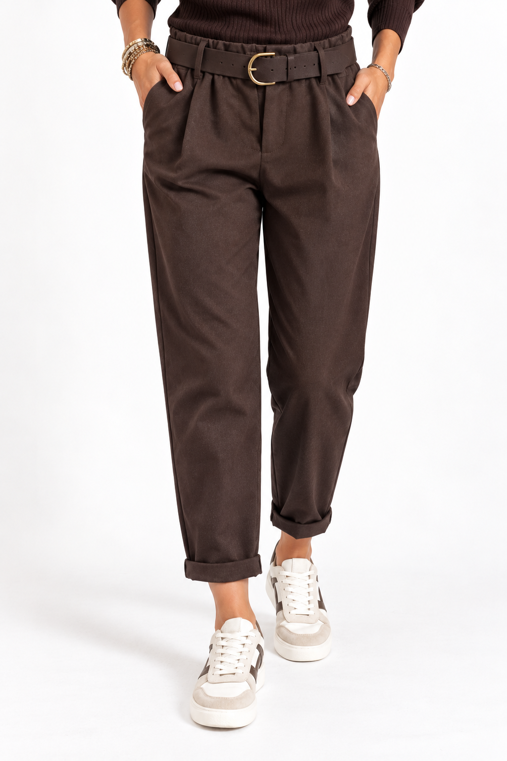 Pantalone a matita in cotone