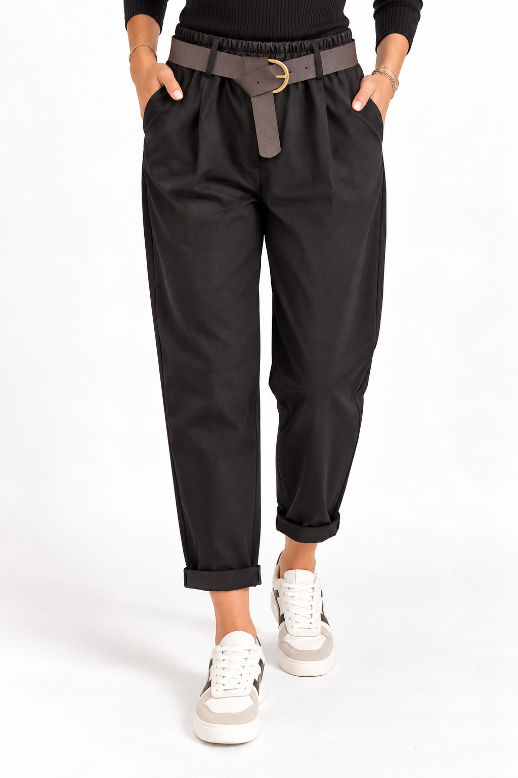Pantalone a matita in cotone