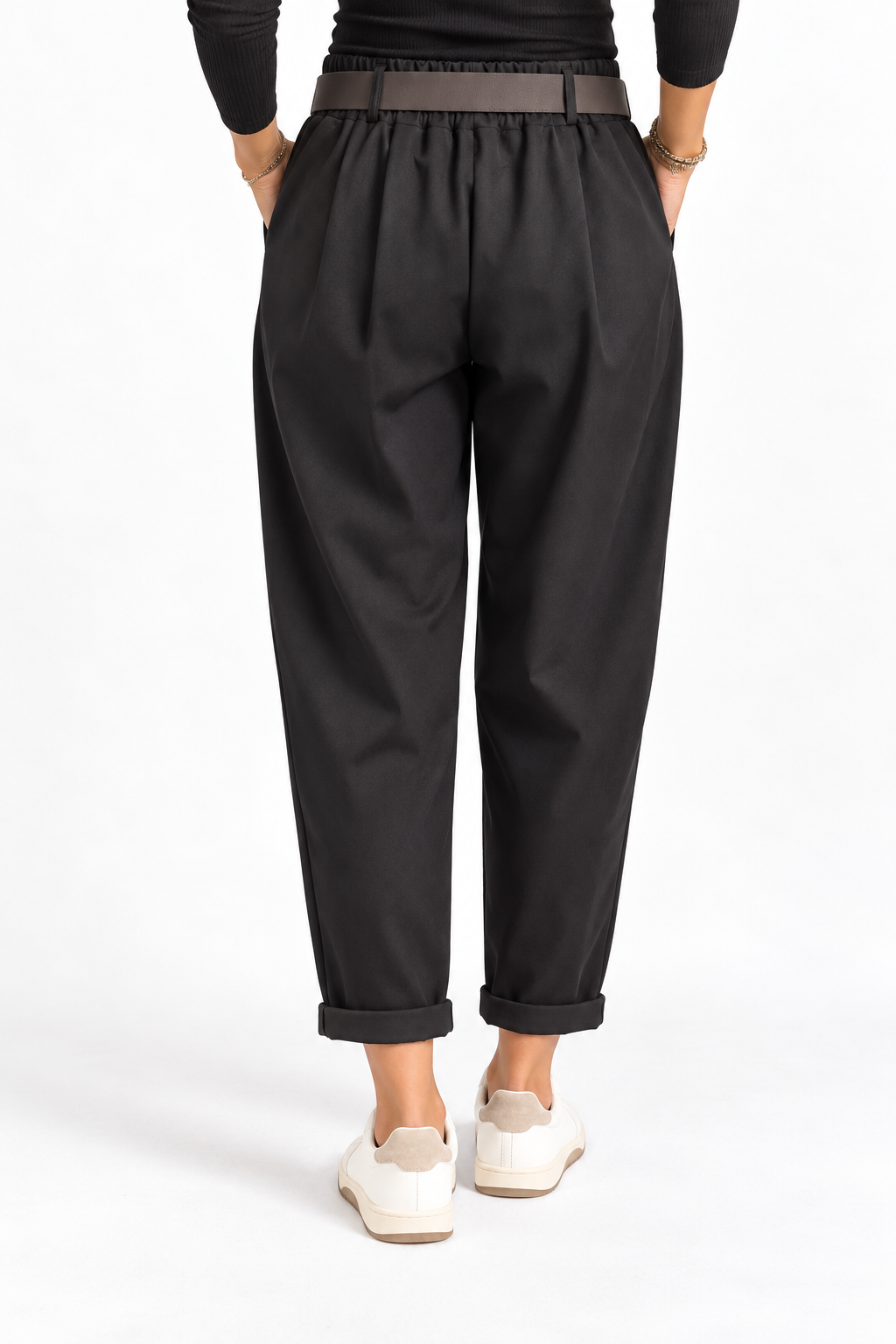 Pantalone a matita in cotone