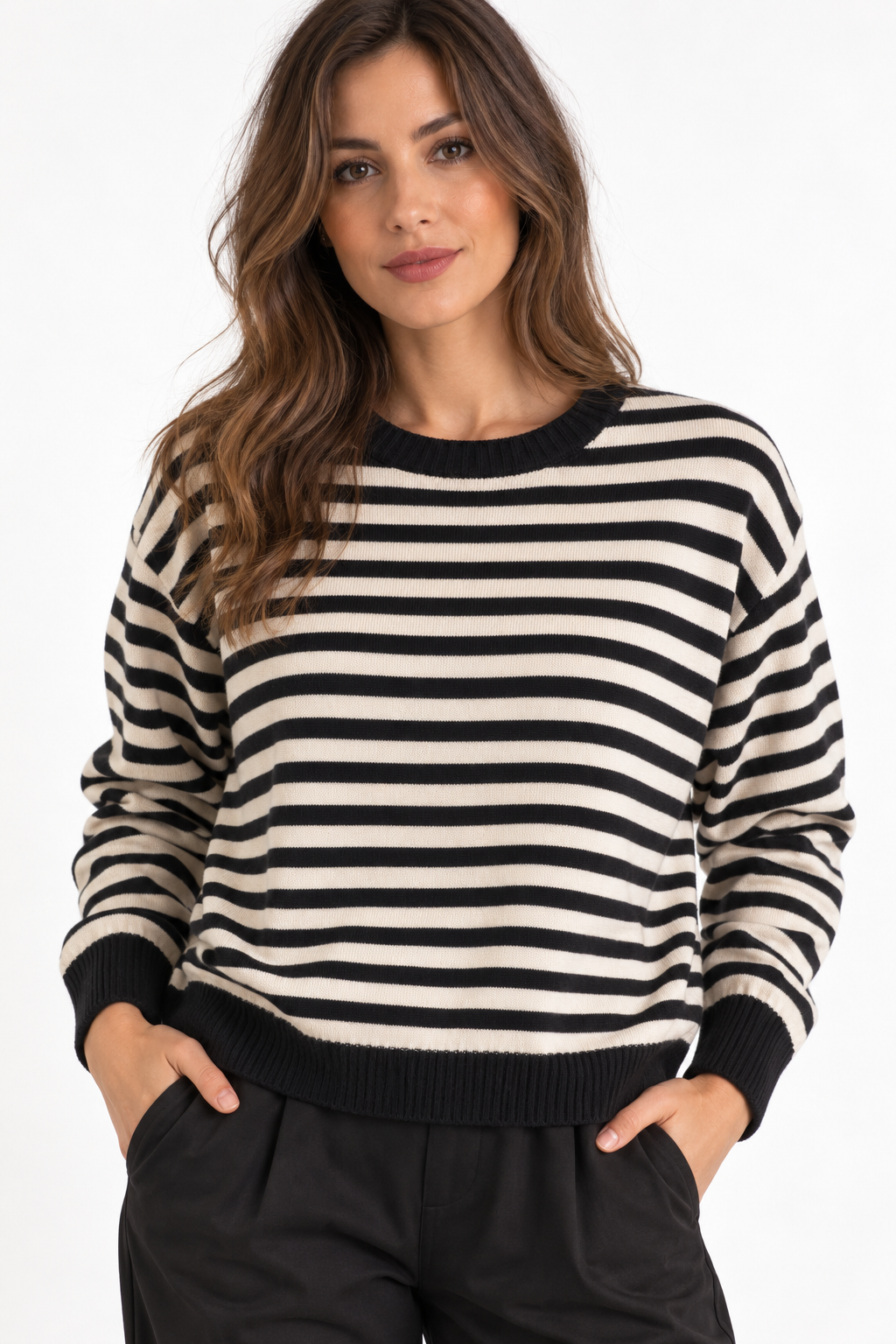Maglia in viscosa a righe