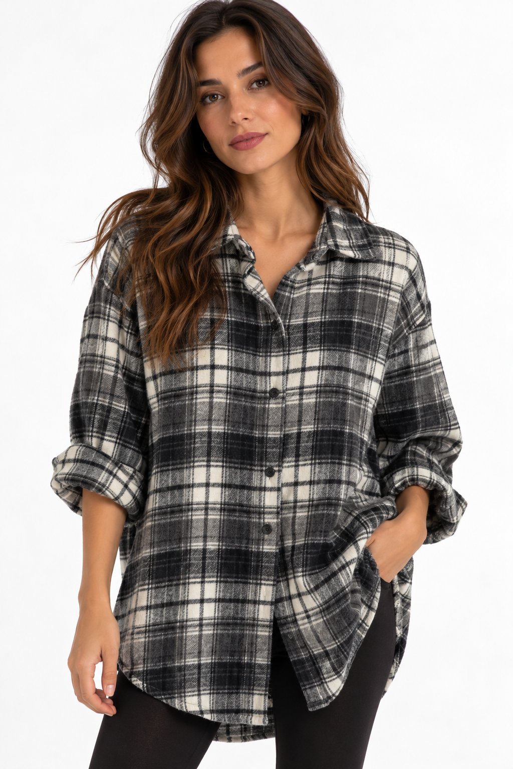 Camicia over in flanella