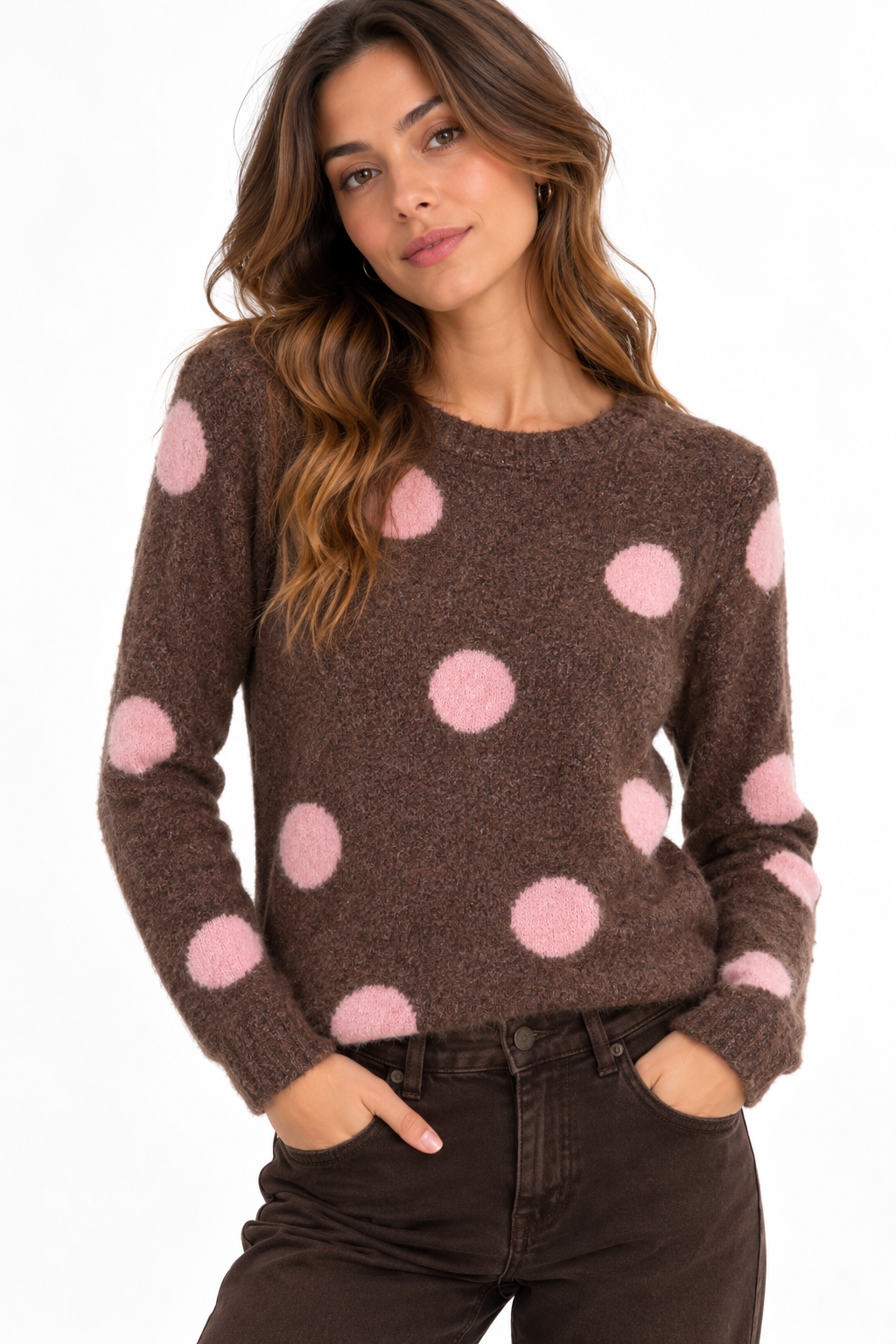 Maglia a pois in lana